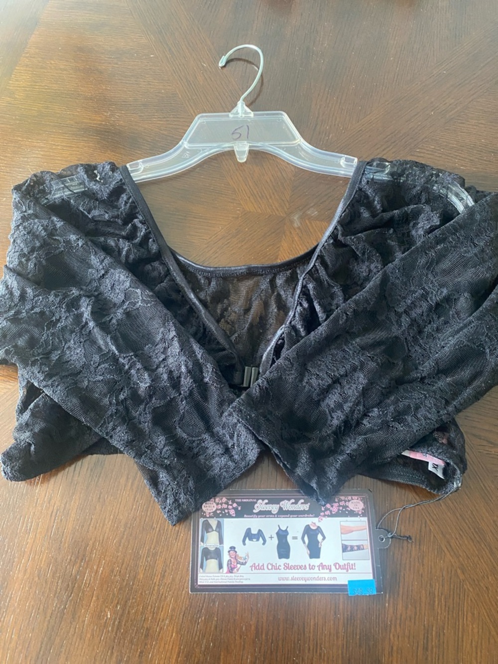 Sheer Black Lace Cropped Camisole Bolero - Picture 2 of 2